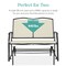 Best Choice Products 2-Person Outdoor Swing Glider, Steel Patio Loveseat, Bench Rocker w/ Armrests